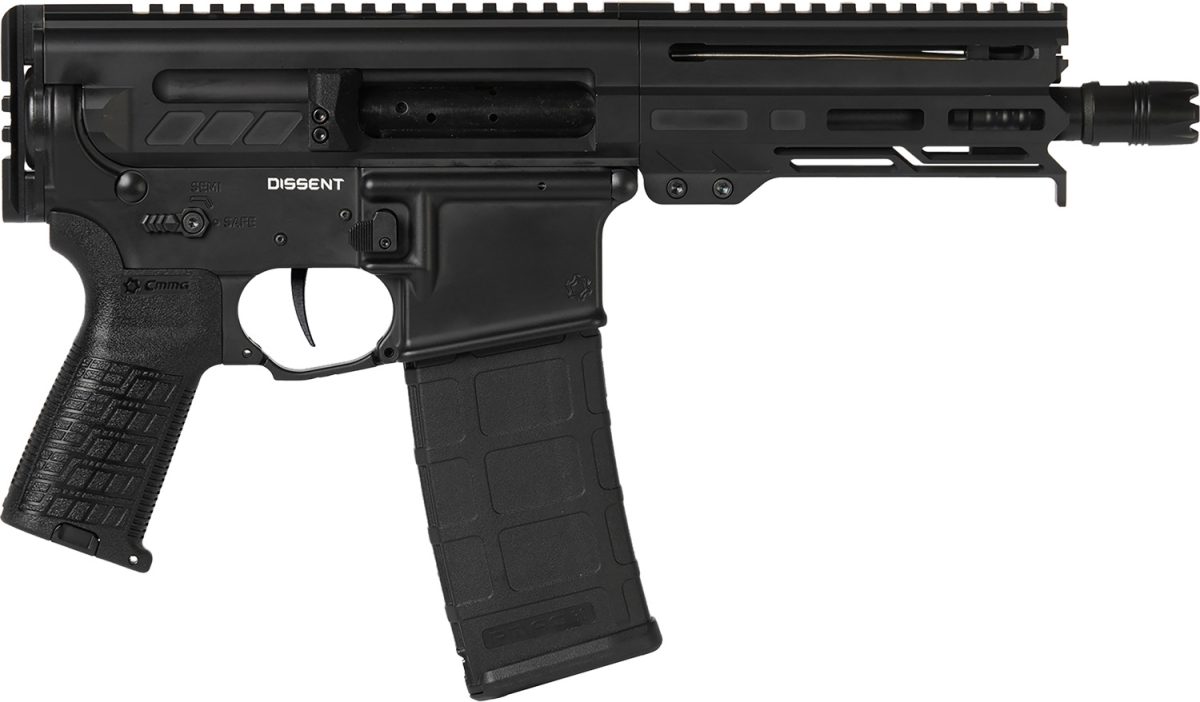 Cmmg 30A0E33Ab Dissent  300 Blackout 30+1 6.50&Quot;, Black Cerakote Rec, Oem Grip, Picatinny Buffer Adapter, Zeroed Drop-In Single Stage Trigger