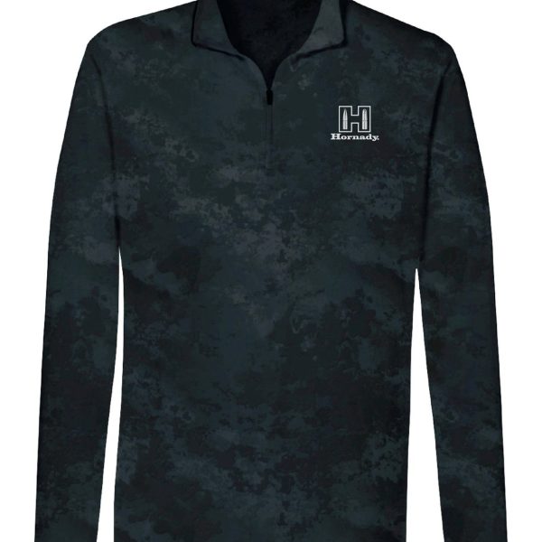 Hornady 99597XXXL Performance 1/4 Zip Black Long Sleeve 3XL
