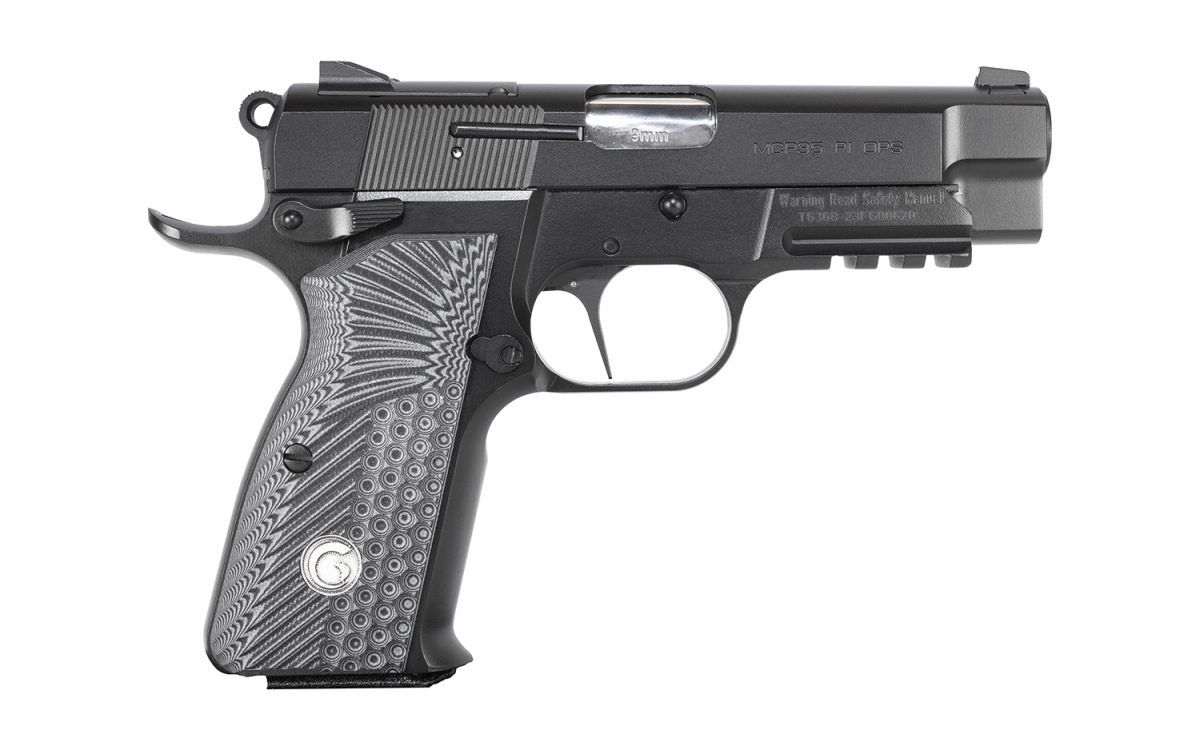 Eaa Girsan 390446 Mc P35Pi Ops 9Mm Luger 15+1 3.88&Quot; Matte Black Optic Ready/Serrated Steel Slide, Matte Black Steel Frame W/Accessory Rail &Amp; Beavertail Black Textured G10 Grips Ambidextrous