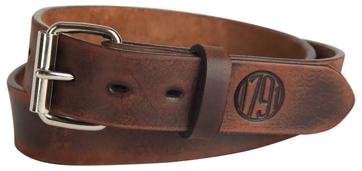1791 Gunleather Blt014650Vtga 01 Gun Belt Vintage Leather 46/50 1.50&Quot; Wide Buckle Closure