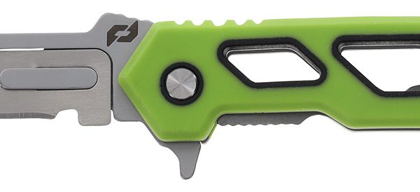 Schrade 1197645 Isolate Enrage 7 2.60" Folding Scalpel Plain Satin 420A Steel Blade, 4.25" Green Non-Slip Carbon Fiber Handle, Includes Blade Removal Tool/Case/Sheath/