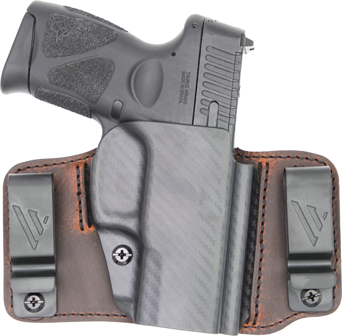 Versacarry Ins201Hct Insurgent Deluxe Iwb/Owb Brown Polymer Belt Clip Fits Springfield Hellcat Right Hand