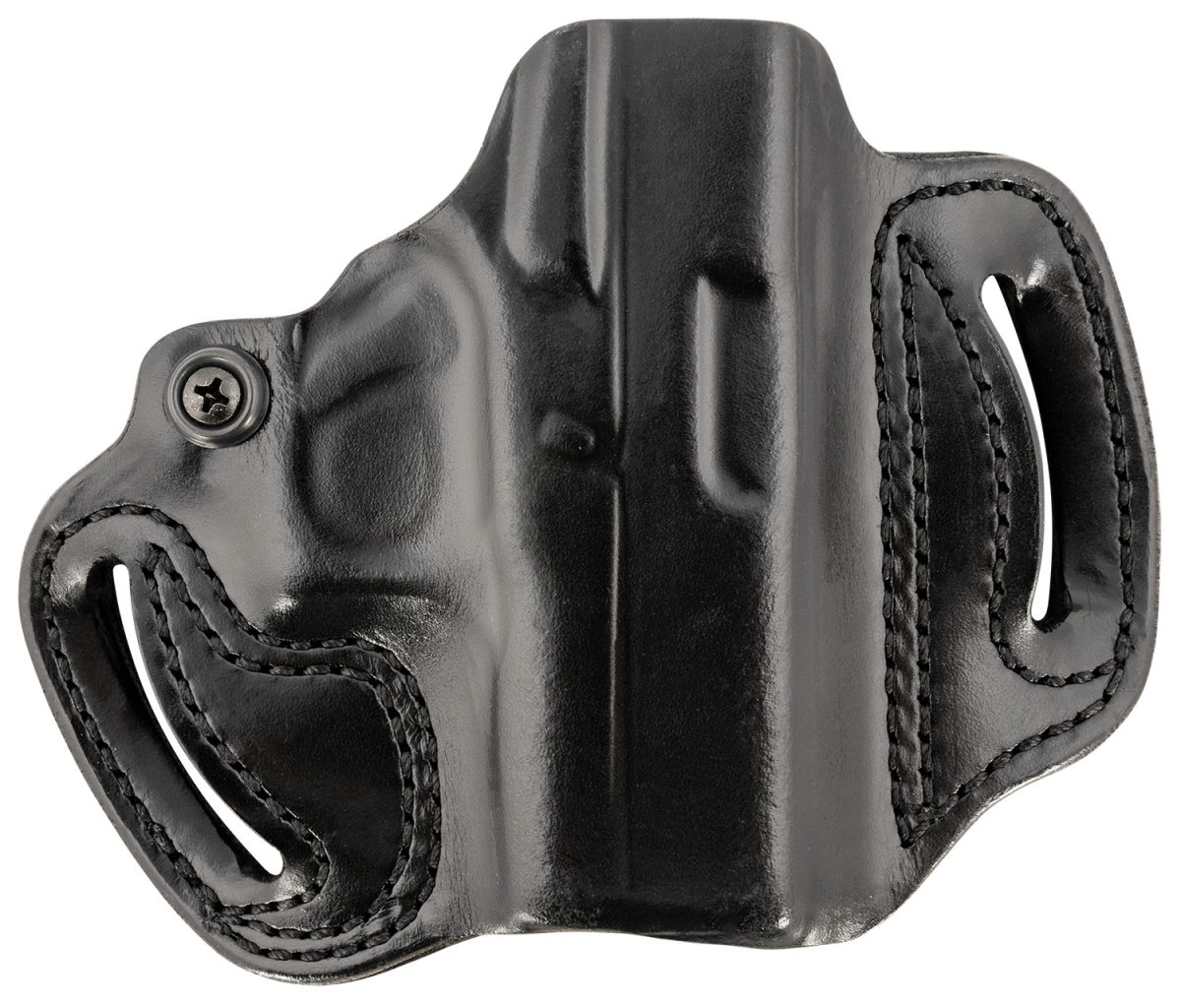 Desantis Gunhide 086Ba8Bz0 Mini Slide  Owb Black Leather Belt Slide Fits Glock 43/43X/48 Belt 1.75&Quot; Wide Black Hand