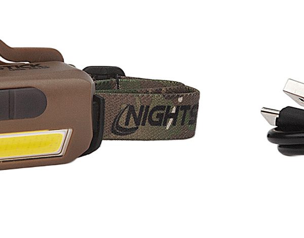 Nightstick USB4510F USB-4510F Multi-Flood Flat Dark Earth 35/60/250 Lumens Green/Red/White LED Bulb Clip-On/Camo Strap
