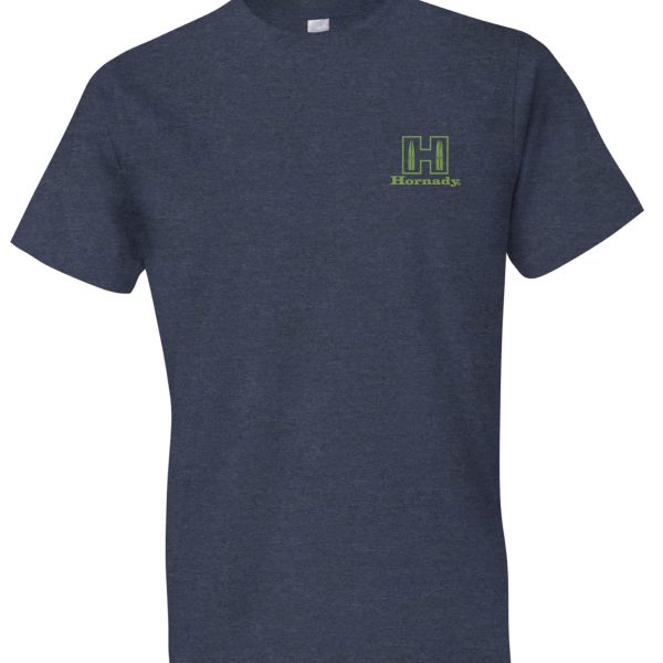Hornady Gear 30991 Hornady T-Shirt Logo Stamp Indigo Short Sleeve Small