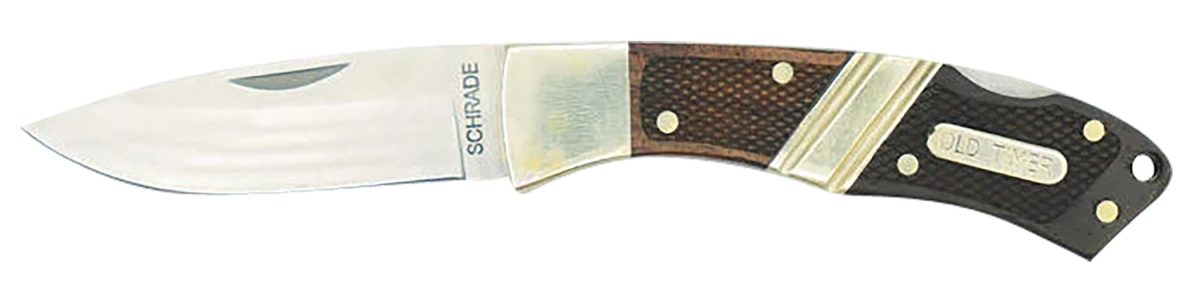 Old Timer 1181069 Mountain Beaver Jr.  2.50&Quot; Folding Drop Point Plain Mirror Polished 9Cr18Mov Ss Blade, Ebony &Amp; Rosewood/Nickel Handle