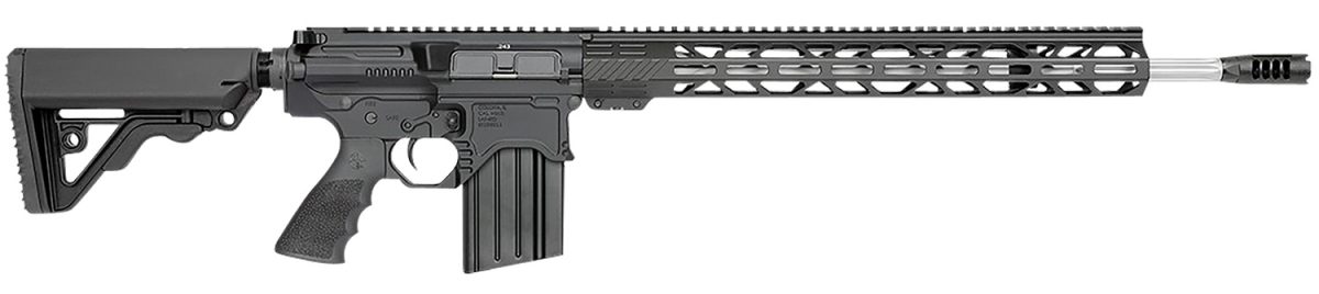 Rock River Arms 243A1534Bt Lar-Bt3 Predator Hp 243 Win 20+1 20&Quot; Stainless Fluted Barrel, Black Billet Rec, Oem Operator Car Stock &Amp; Operator Brake, 17&Quot; M-Lok Handgaurd, Hogue Rubber Grip