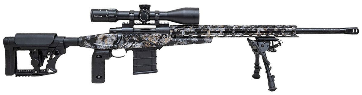 Howa Hcra65Csky M1500 Apc Chassis 6.5 Creedmoor 24&Quot; Heavy Barrel 10+1 (3), Kryptek Skyfall Camo, Luth-Ar Mba-4 Stock With Aluminum Chassis, 4-16X50 Scope, Bipod &Amp; 2 Grips