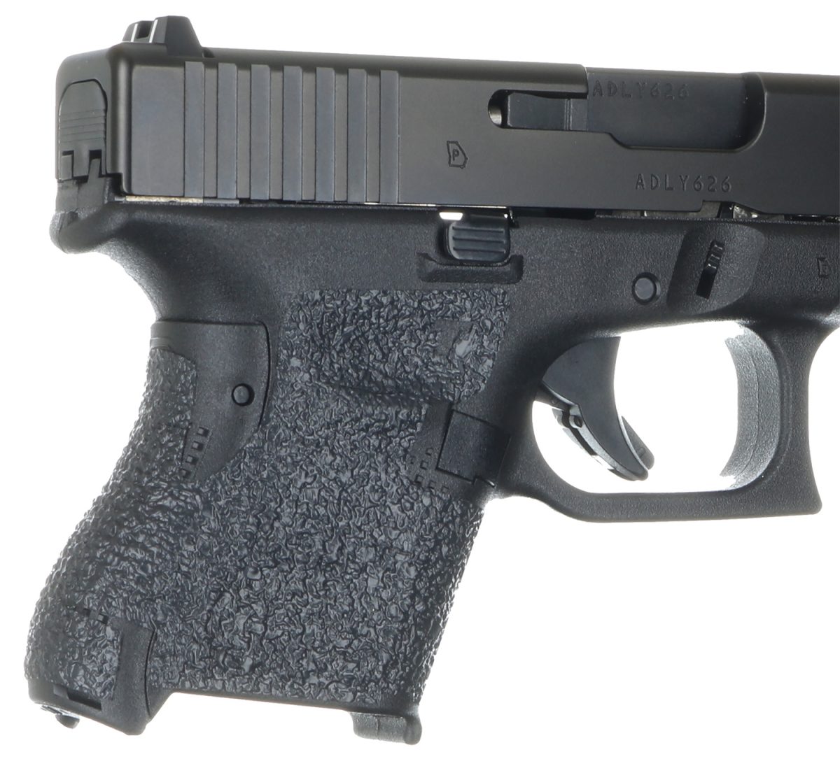 Talon Grips Ev03R Adhesive Grip  Textured Black Rubber, Fits Subcompact Glock Gen 5