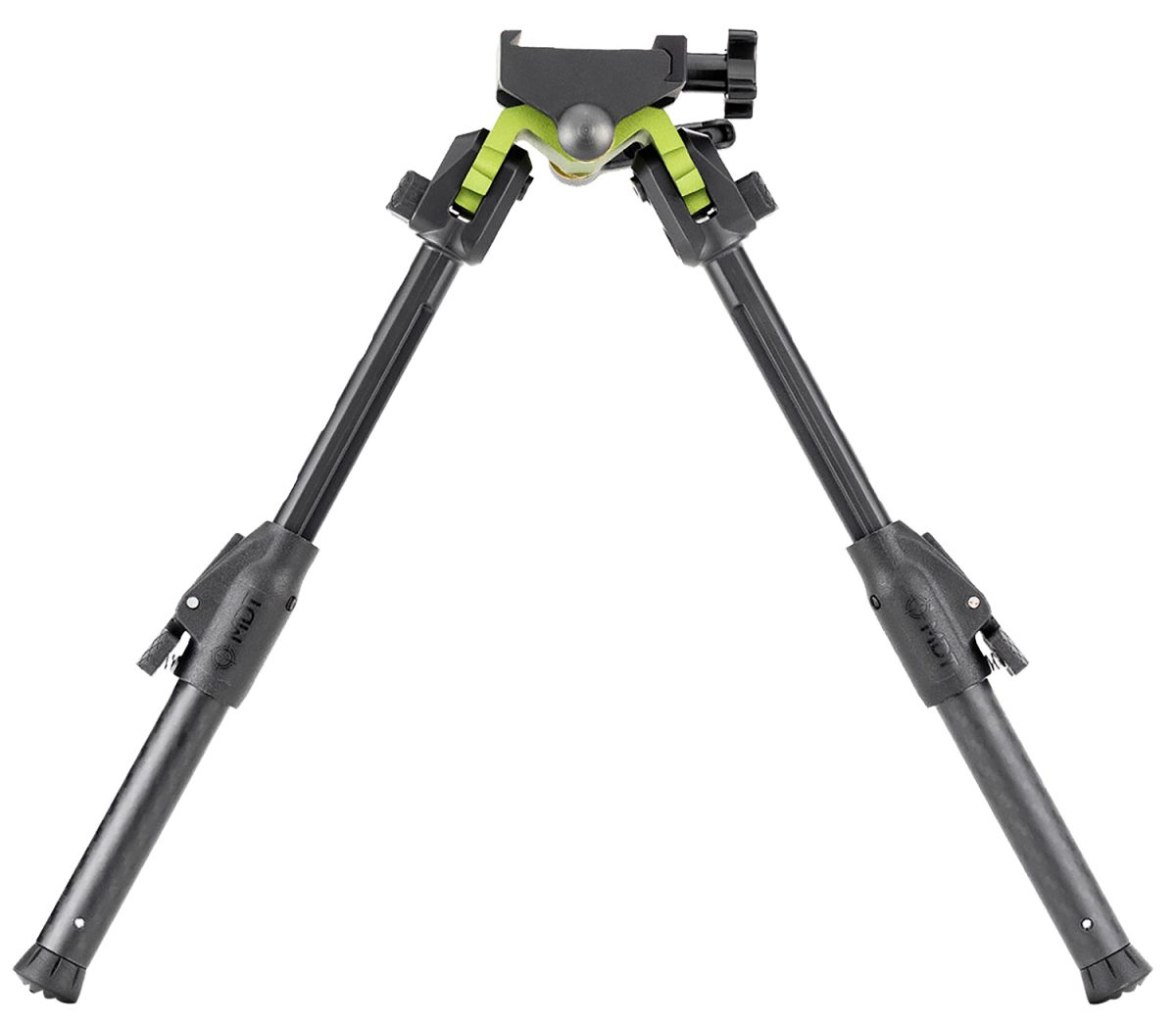 Mdt Sporting Goods Inc 105560Grn Grnd-Pod  Green/Black 4.50&Quot;-9&Quot; Carbon Fiber/Aluminum, Adj. Throw Lever, 4 Leg Postitions, Fits Picatinny Rail
