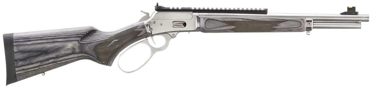 Marlin 70433 1894 Sbl 357 Mag 8+1 16.10&Quot; Stainless Polished Threaded Barrel&Amp; Picatinny Rail Receiver, Fixed Gray Laminate Stock