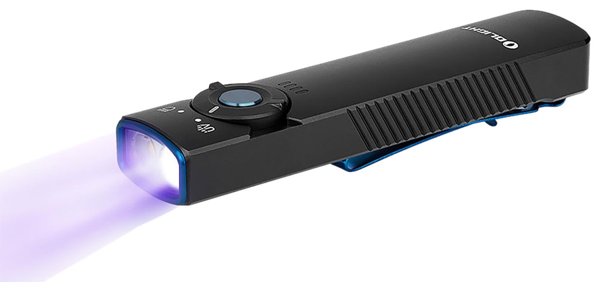 Olightstore Usa Inc Arkfelduvbkcw Arkfeld Uv  Black Anodized 1/15/60/300/1,000 Lumens White Led Uv Light