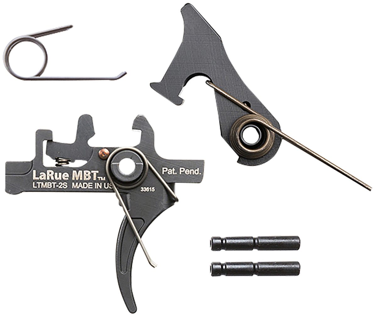 Larue Tactical Ltmbt2S Mbt-2S  Black Two-Stage Curved Fits Ar10/Ar15