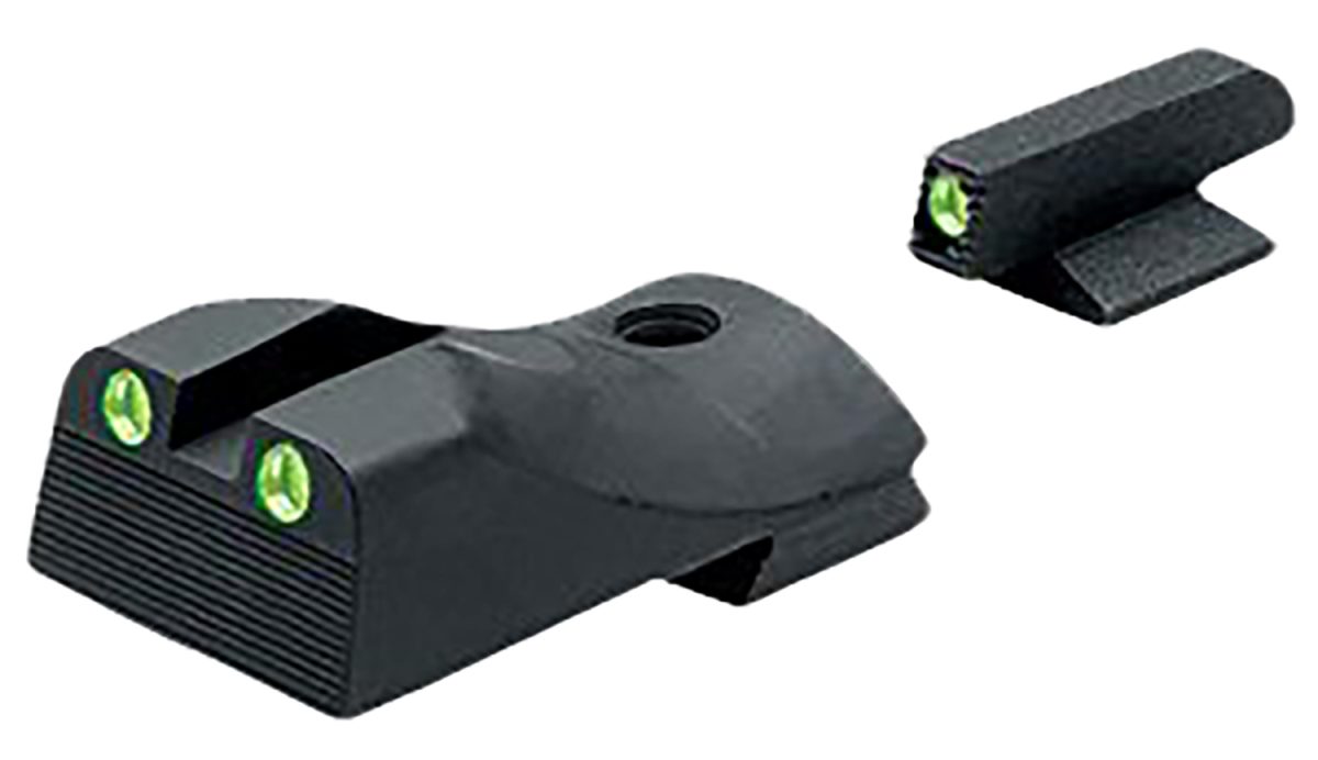 Kimber Mfg.,Inc Ml11212 1911 Slant Fixed Night Sight Set  Green/Tritium Black Outline Front Sight-Green/Tritium Black Outline Rear Sight