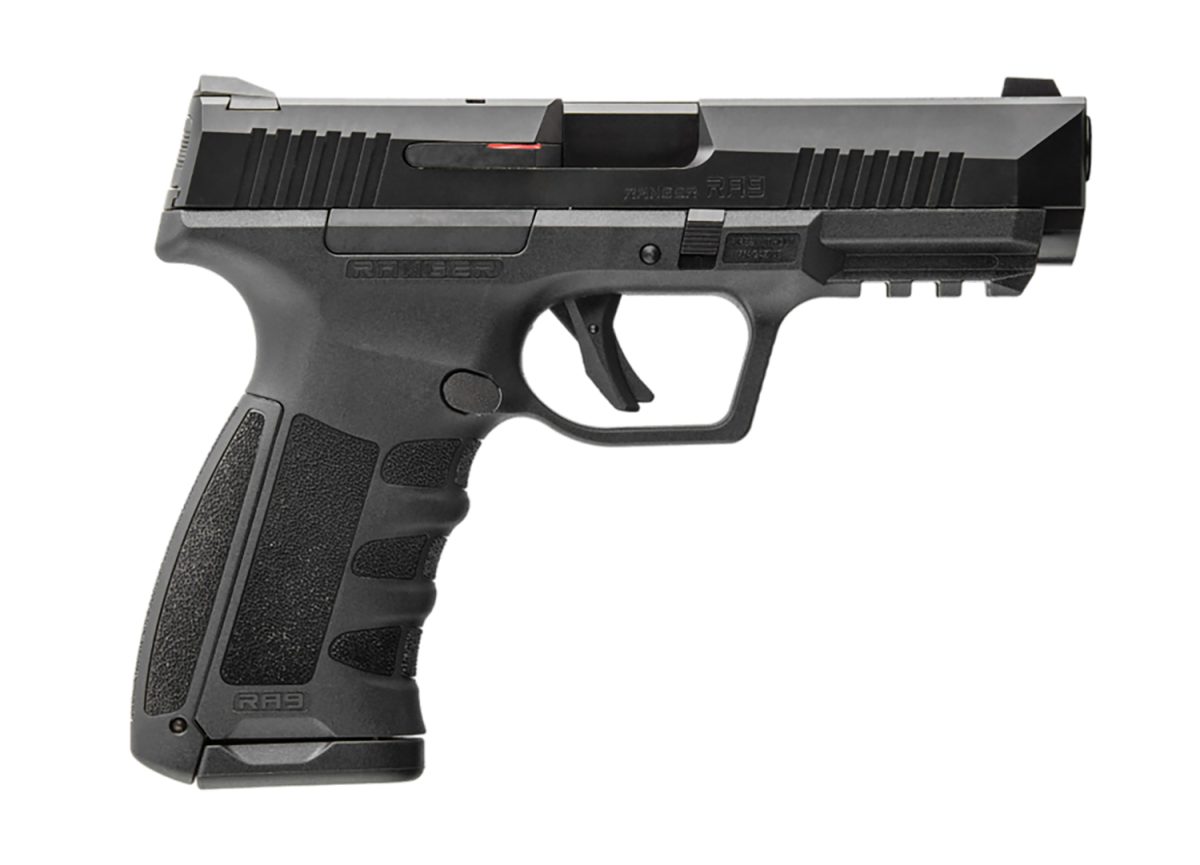 Dickinson Llc Ra9B Ra9  9Mm Luger 17+1 4.25&Quot; Black Steel Barrel, Serrated Aluminum Slide, Polymer Frame W/Accessory Rail