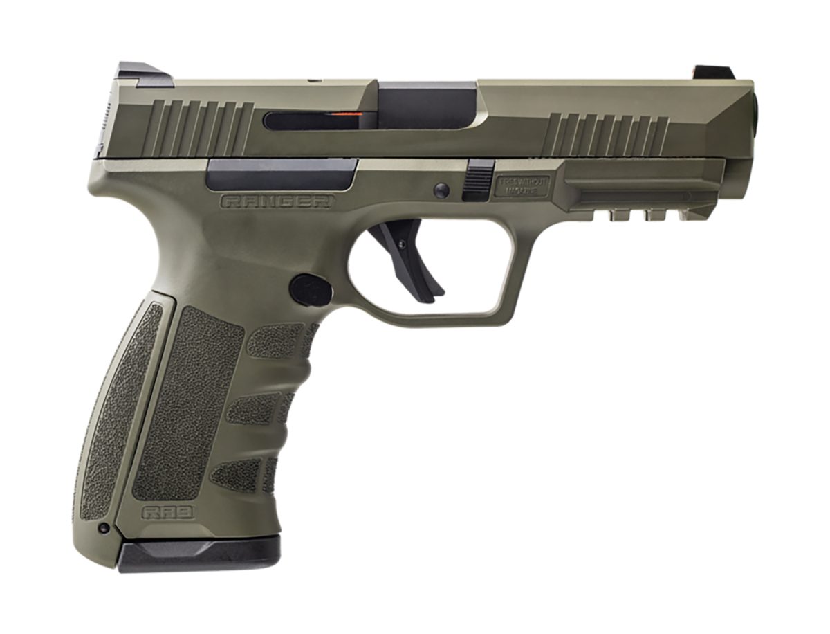 Dickinson Llc Ra9G Ra9  9Mm Luger 17+1 4.25&Quot; Black Steel Barrel, Od Green Cerakote Serrated Aluminum Slide, Od Green Polymer Frame W/Accessory Rail