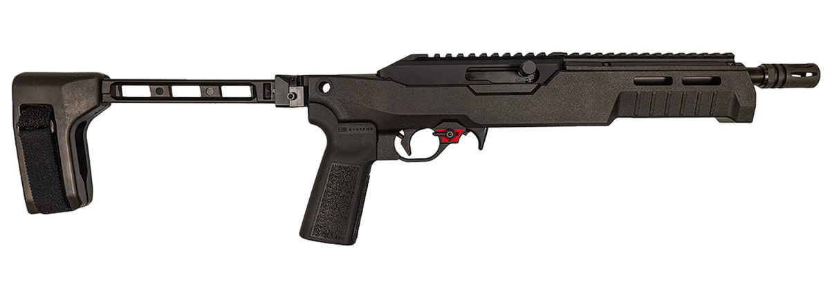 Franklin Armory 0230000Blk F22  22 Lr 10+1 8&Quot; Black Threaded Barrel, Black Aluminum Receiver W/Picatinny Rail, Sb Tactical 1913 Brace