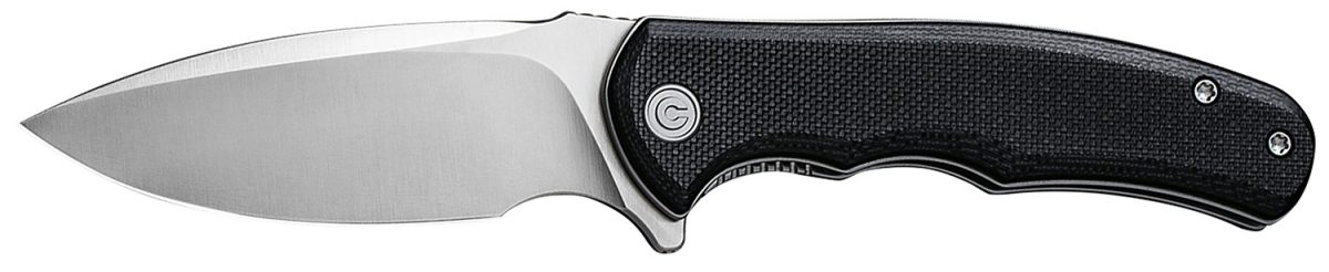 Civivi Knives C18026C-2 Praxis  Mini 2.98&Quot; Folding Drop Point Plain Satin D2 Steel Blade, Black Textured G10 Handle