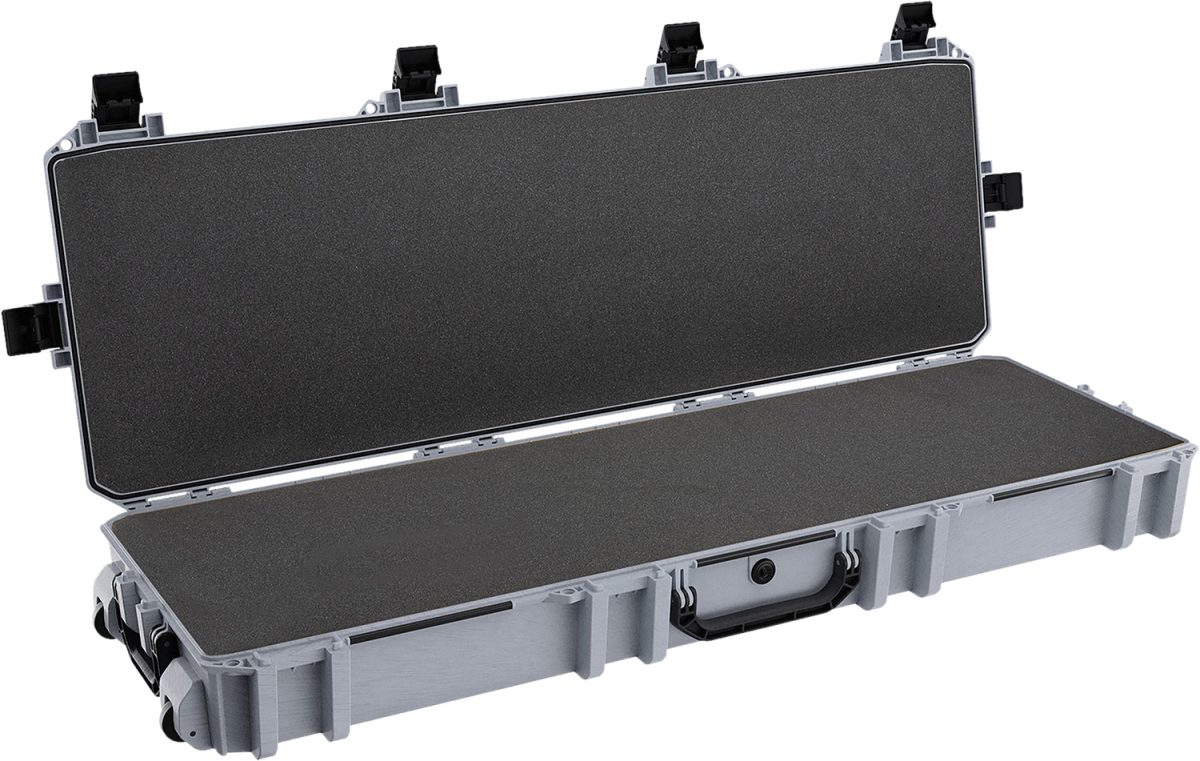 Pelican Vcv8000000Gry Vault Double Rifle Case 53&Quot; Gray Polyethylene Foam Weather Resistant