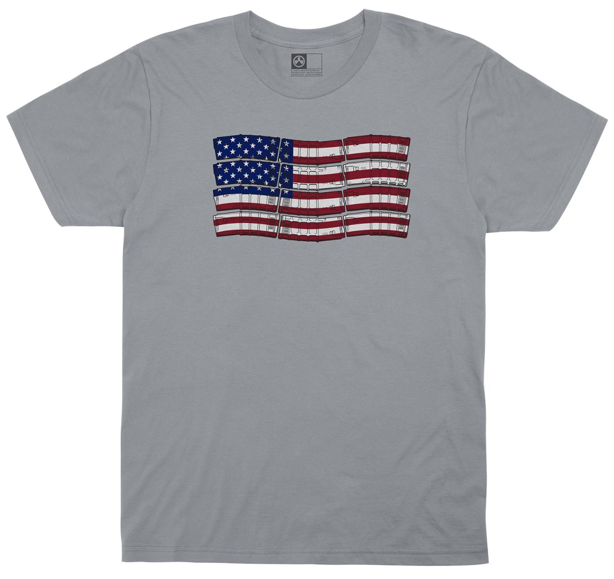 Magpul Mag1180-010 American Flag  Charcoal Gray Cotton/Polyester Short Sleeve Small