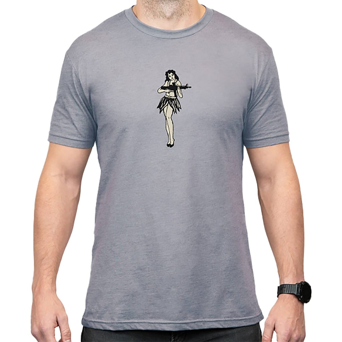 Magpul Mag1117-041-3Xl Hula Girl Cvc  Stone Gray Heather Cotton/Polyester Short Sleeve 3Xl