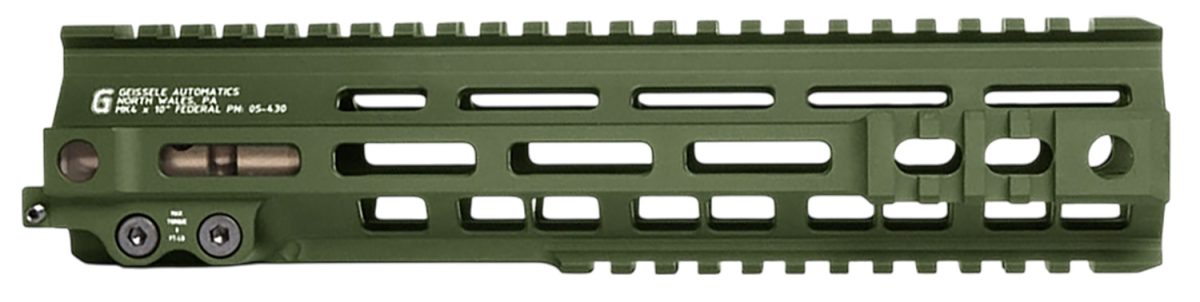 Geissele Automatics 05430Odg Super Modular Rail Mk4 Odg Aluminum 10&Quot; Long