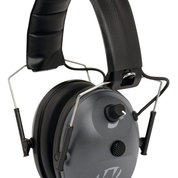 Walker's GWPWLK1MEM Single Mic Electronic Muff 24 dB Over the Head Gray/Black Polymer