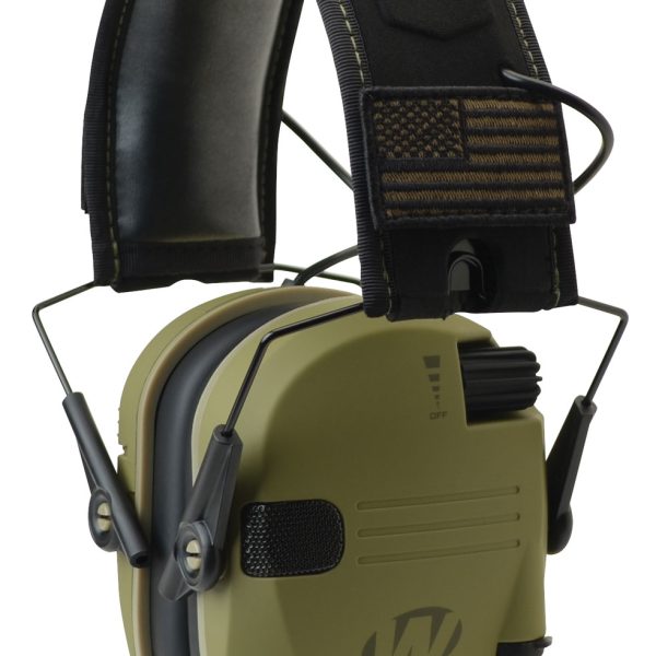 Walker's GWPRSEMPAT Razor Patriot 23 dB Over the Head OD Green/Black Polymer