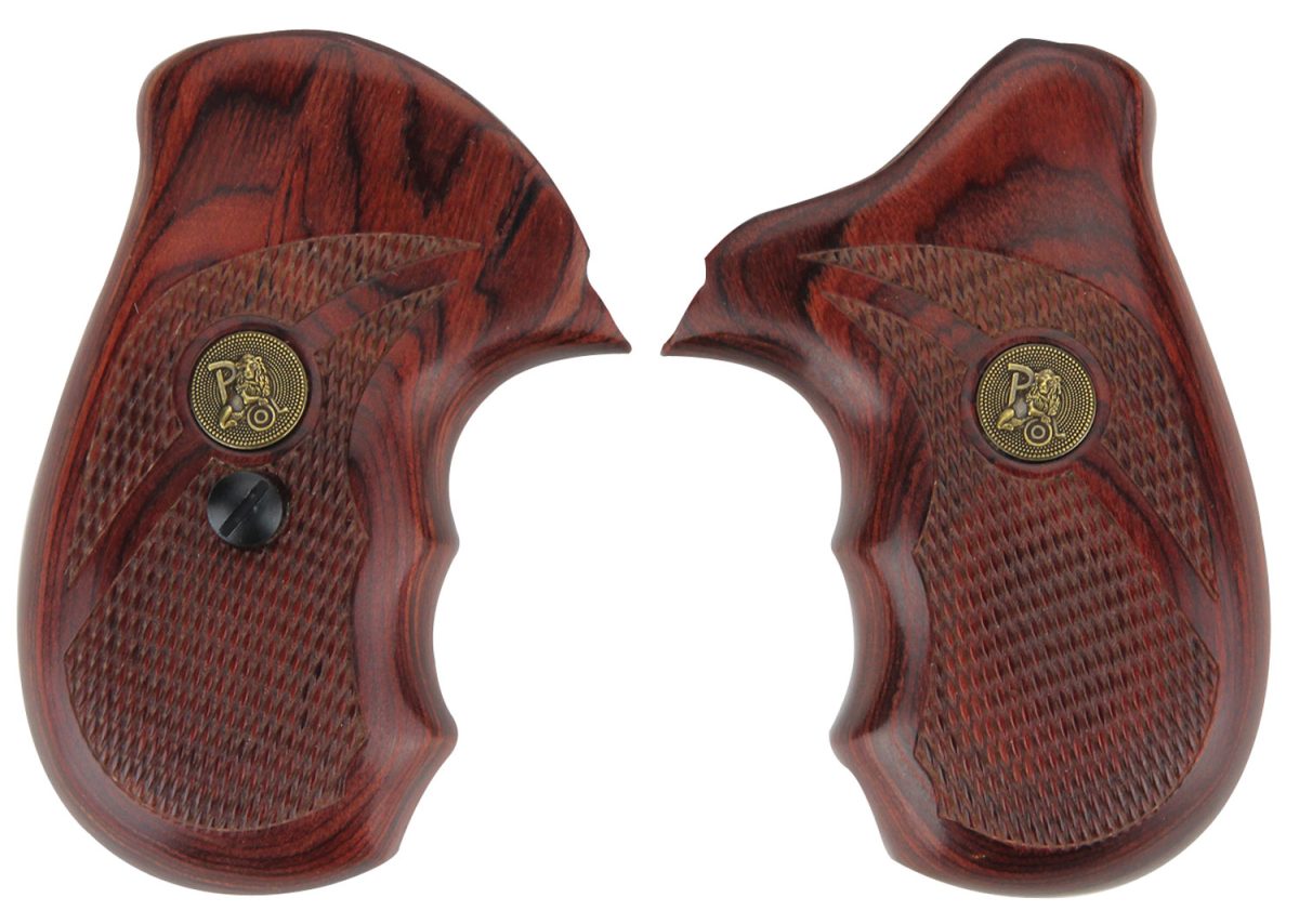Pachmayr 63080 Renegade Grip Checkered Rosewood Laminate With Finger Grooves For Taurus 85