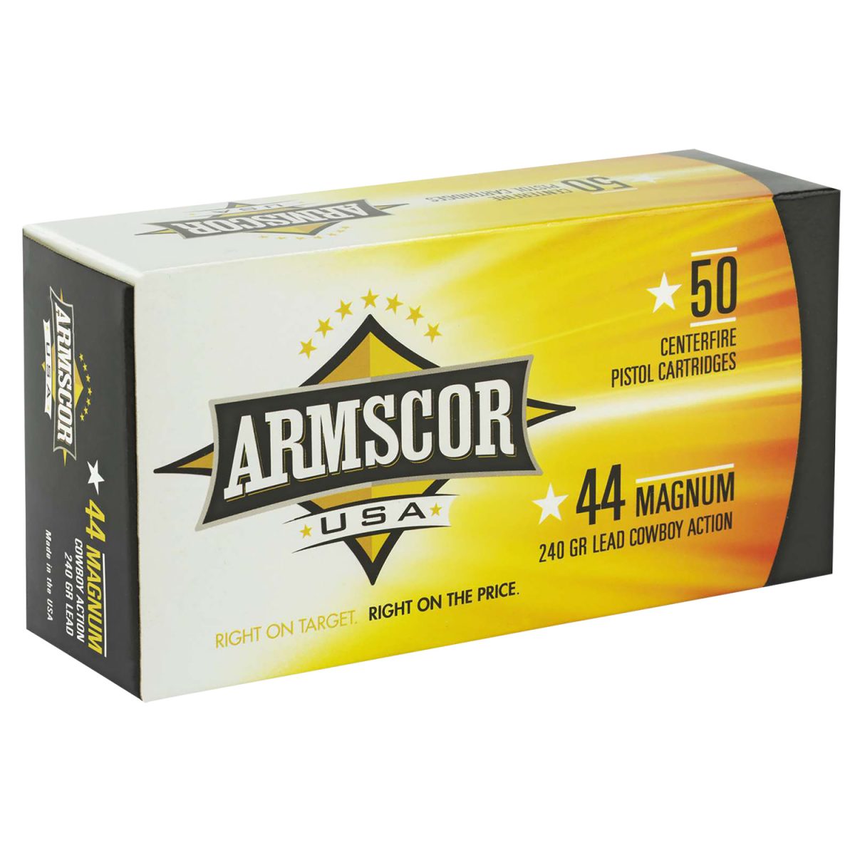 Armscor Fac44M1N Usa  44Rem Mag 240Gr Semi Wadcutter 50 Per Box/8 Case