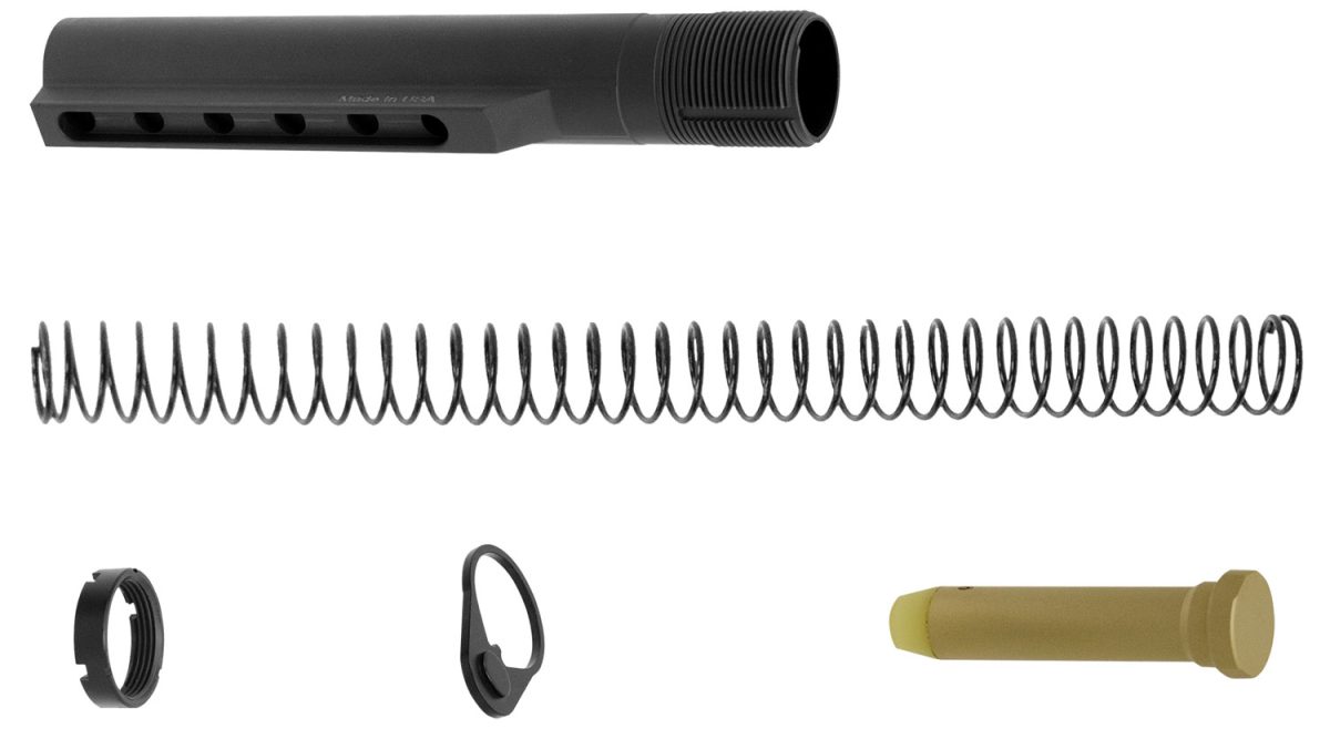 Utg Pro Tlu001-Kit Receiver Extension Kit Mil-Spec Ar-15 6 Position Black Hardcoat Anodized Aluminum Rifle