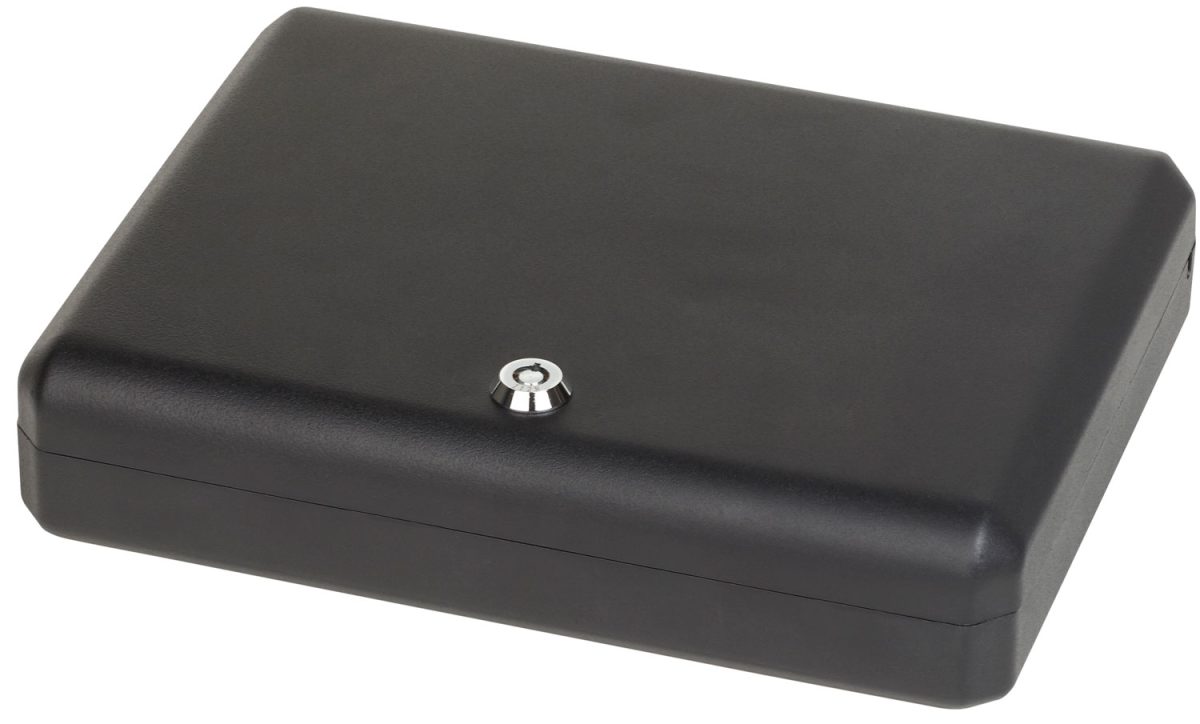 Bulldog Bd1128 Pesonal Vault  Large Key Entry Black Steel Holds 1 Handgun 11&Quot; H X 8.50&Quot; W X 2.25&Quot; D