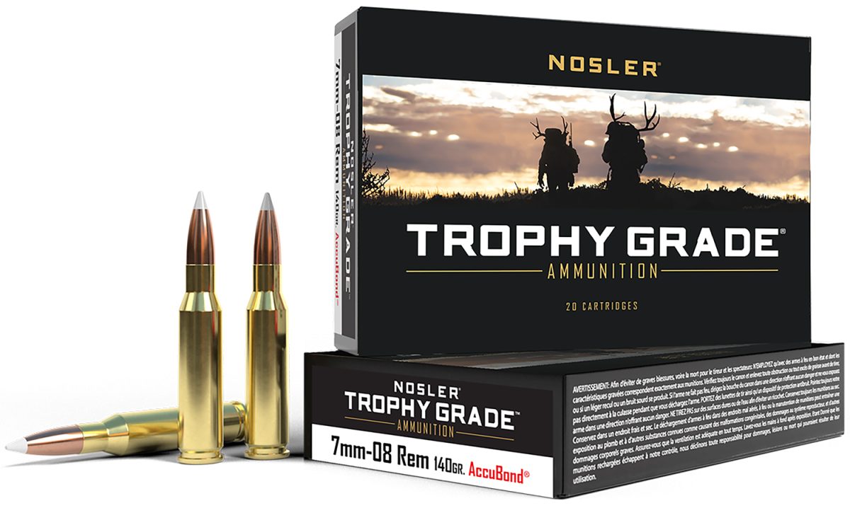 Nosler 60042 Trophy Grade  7Mm-08Rem 140Gr Nosler Accubond 20 Per Box/10 Case