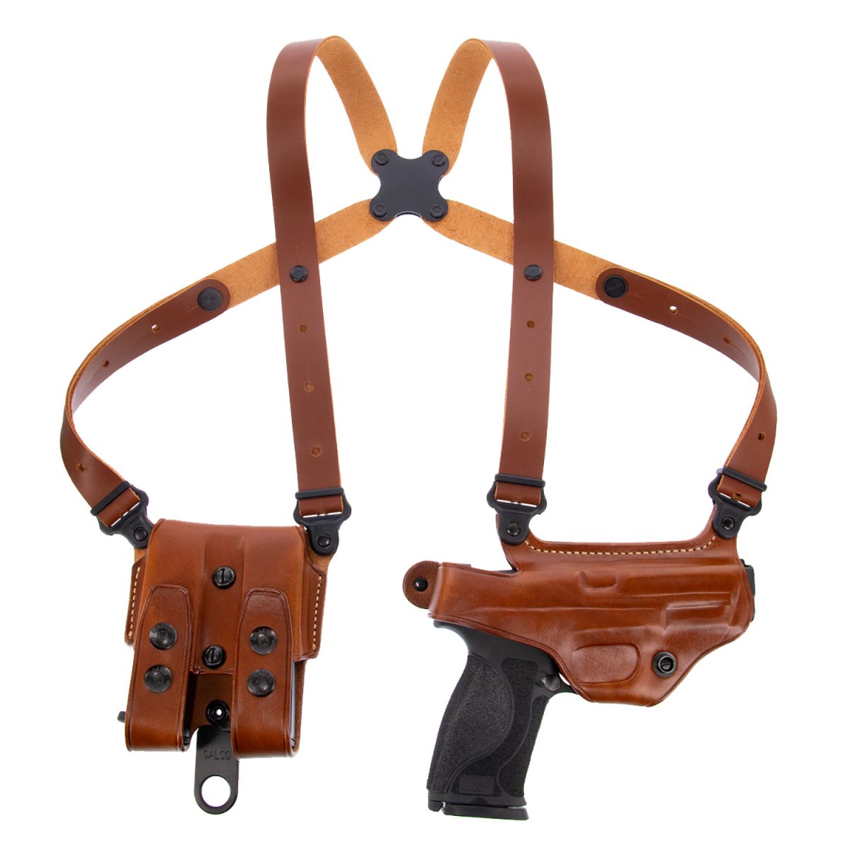 Galco Mc202 Miami Classic Shoulder System Size Fits Chest Up To 56&Quot; Tan Leather Fits Beretta 92F/Fs Fits Taurus Pt100 Fits Taurus Pt101 Right Hand