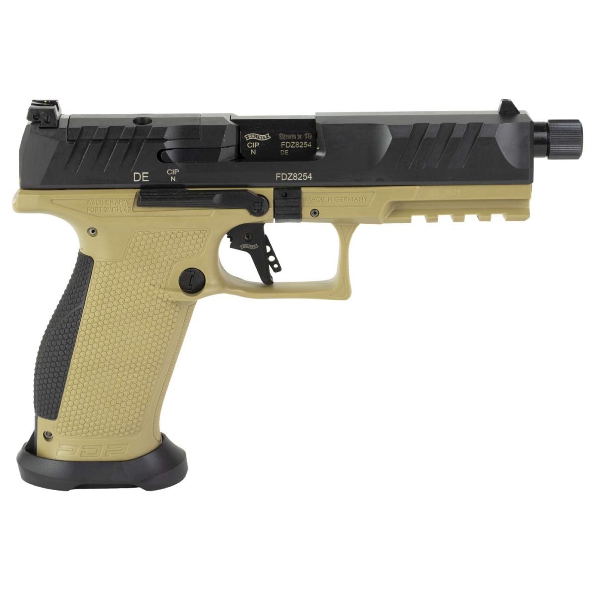 Walther Pdp Pro Sd Full Size 9Mm Pstl Blk/Fde 5.1&Quot; T.b. 3-18Rd Magazines