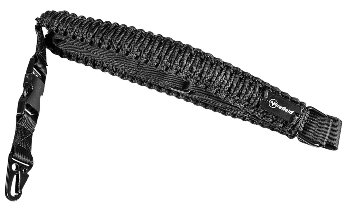 Firefield Ff46000 Single Point Tactical Sling Black Nylon Paracord 28&Quot;-31&Quot; Oal Adjustable Rifle