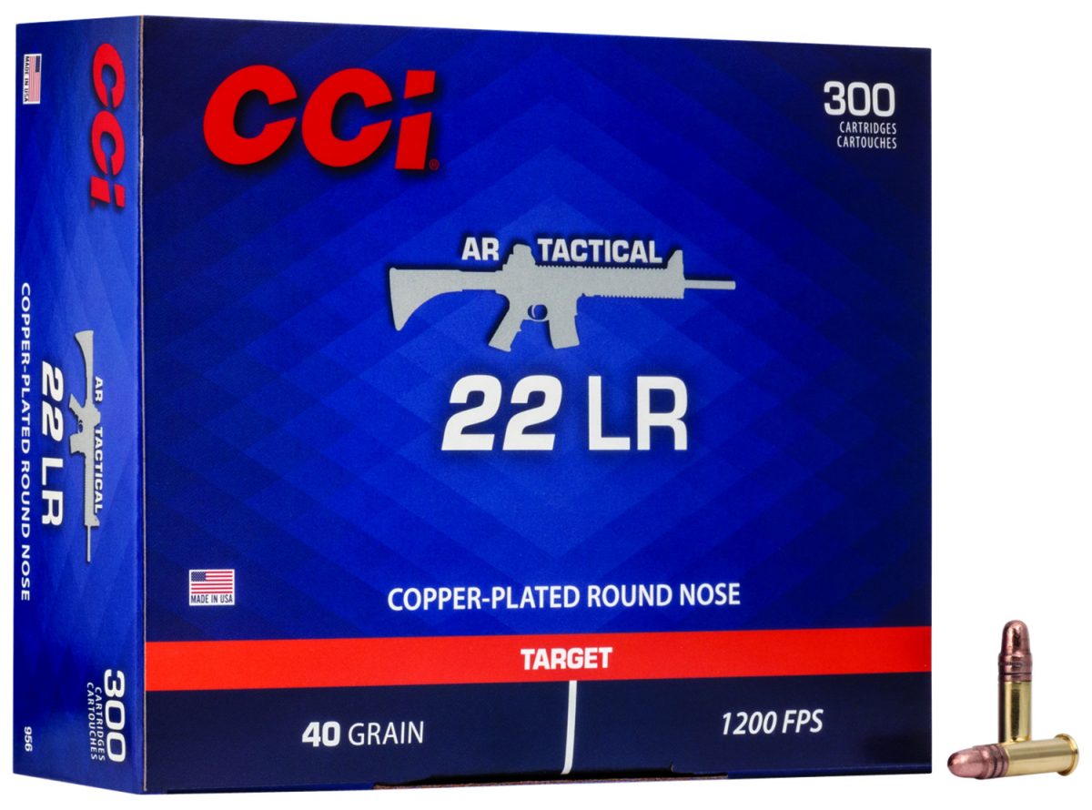 Cci 956 Ar Tactical  22Lr 40Gr Copper Plated Round Nose 300 Per Box/10 Case