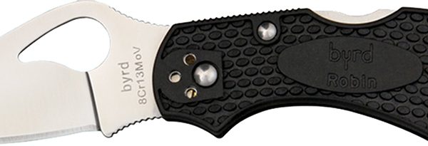 Spyderco BY10PBK2 Byrd Robin 2 Lightweight 2.43" Folding Drop Point Plain 8Cr13MoV SS Blade Black Bi-Directional Texturing FRN Handle Includes Pocket Clip