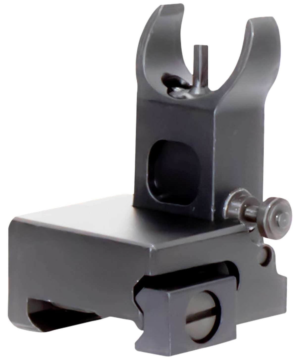 Aim Sports Mt200 Ar Low Profile Front Flip Up Sight  Black Anodized Low Profile For Ar-15