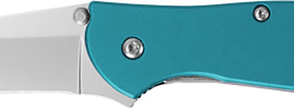Kershaw 1660TEAL Leek  3" Folding Drop Point Plain Bead Blasted 14C28N Steel Blade Teal Anodized Aluminum Handle Includes Pocket Clip
