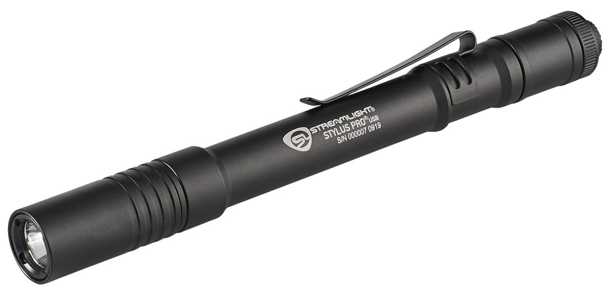 Streamlight 66133 Stylus Pro Usb Penlight  Black Anodized 90/350 Lumens White Led
