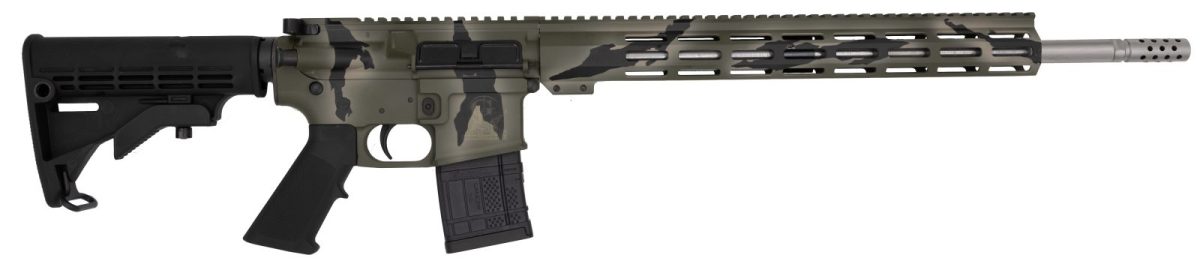 Glfa Ar-15 450Bm 18 Pursuit Grn Camo/Ss 5Rd