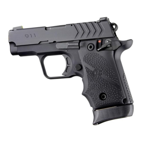 Hogue Overmolded Rubber Grip for Springfield 911 .380 Ambi Safety Black