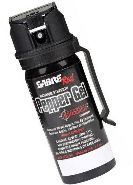 Sabre 1.8 oz Crossfire Pepper Gel w/ Belt Clip