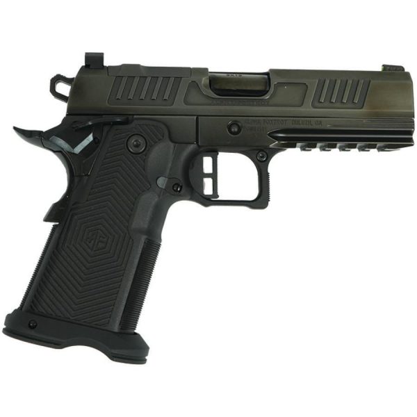 Alpha Foxtrot AF1911 Romulus Polish DLC Finished Handgun 9mm Luger 17 & 20rd Magazines 4.25" Bull Barrel RMSc Cut