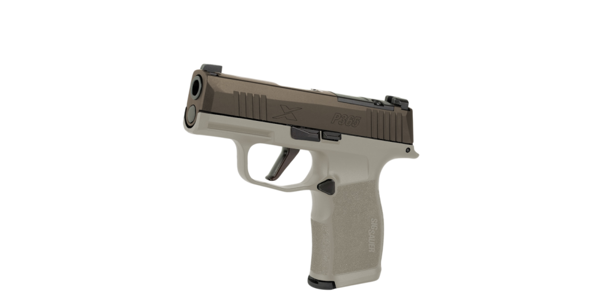 Sig Sauer P365X Two Tone Tan 9Mm Pstl 3.1&Quot; Bbl 2-12Rd Mags, Optc Plte Cover
