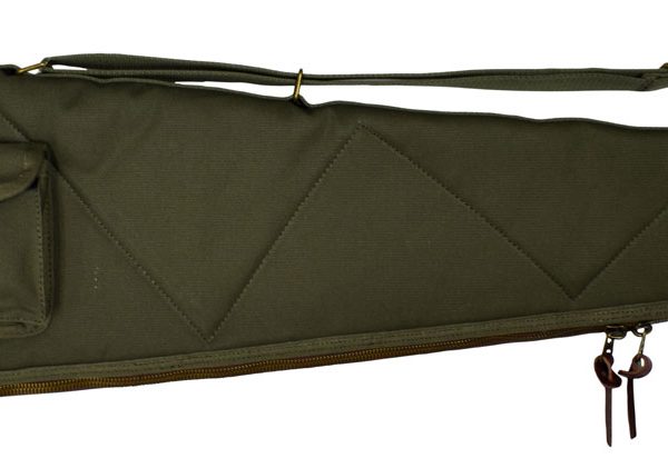 Boyt Harness OGC98PM09 Alaskan Rifle Case 44" Waxed OD Green Canvas w/ Brass Hardware & Quilted Flannel for Scoped Rifles