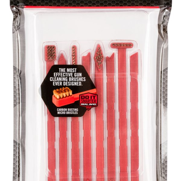 Real Avid AVSB01 Smart Brush  Multi-Caliber Universal Firearm Plastic 5.50" Long Bronze/Nylon Bristles 8 Per Pkg