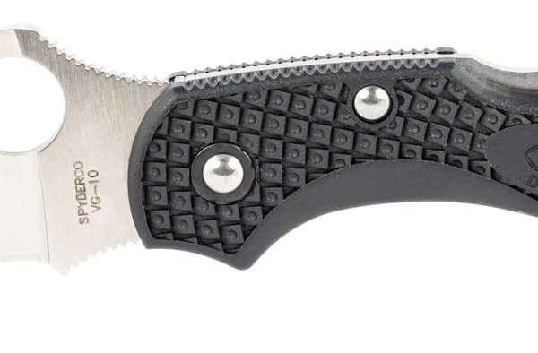 Spyderco C28FPWCBK2 Dragonfly 2 Lightweight 2.28" Folding Wharncliffe Plain VG-10 SS Blade Black Bi-Directional Texturing FRN Handle Includes Pocket Clip