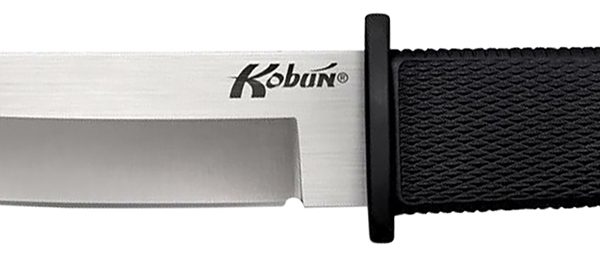 Cold Steel CS17T Kobun  5.50" Fixed Tanto Plain AUS-8A SS Blade/Black Deep Checkered Kray-Ex Handle Includes Belt Clip/Sheath